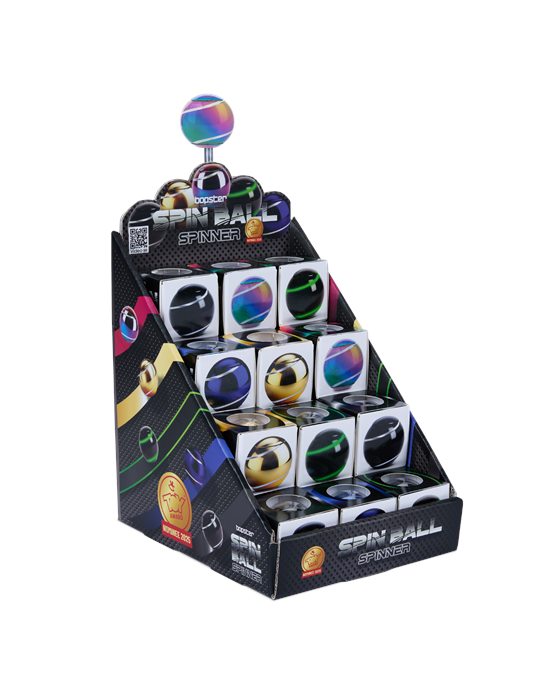 Spin Ball counter display unit with a spinner attachment on top