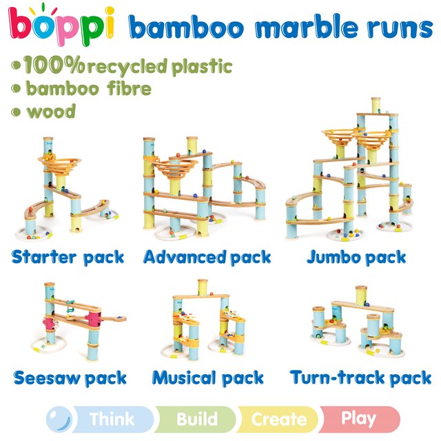boppi bamboo marble runs and accessory packs