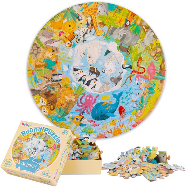 boppi 60-piece round puzzle, Animals