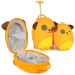 Boppi Tiny Trekker Kids Luggage Travel Suitcase Carry On Cabin Bag Holiday Pull Along Trolley Lightweight Wheeled Holdall 17 Litre Hand Case - Dog