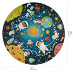 boppi Space Round Jigsaw Puzzle with 100% Recycled Card Solar System Astronauts 150 Pieces for Children 5 6 7 8 Years 58cm Diameter