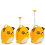 Boppi Tiny Trekker Kids Luggage Travel Suitcase Carry On Cabin Bag Holiday Pull Along Trolley Lightweight Wheeled Holdall 17 Litre Hand Case - Dog