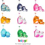 Boppi Tiny Trekker Kids Luggage Travel Suitcase Carry On Cabin Bag Holiday Pull Along Trolley Lightweight Wheeled Holdall 17 Litre Hand Case - Dog