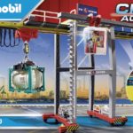 Playmobil City Action 70770 Electric Cargo Crane with Container, Built-in Motor, for Children Ages 4+