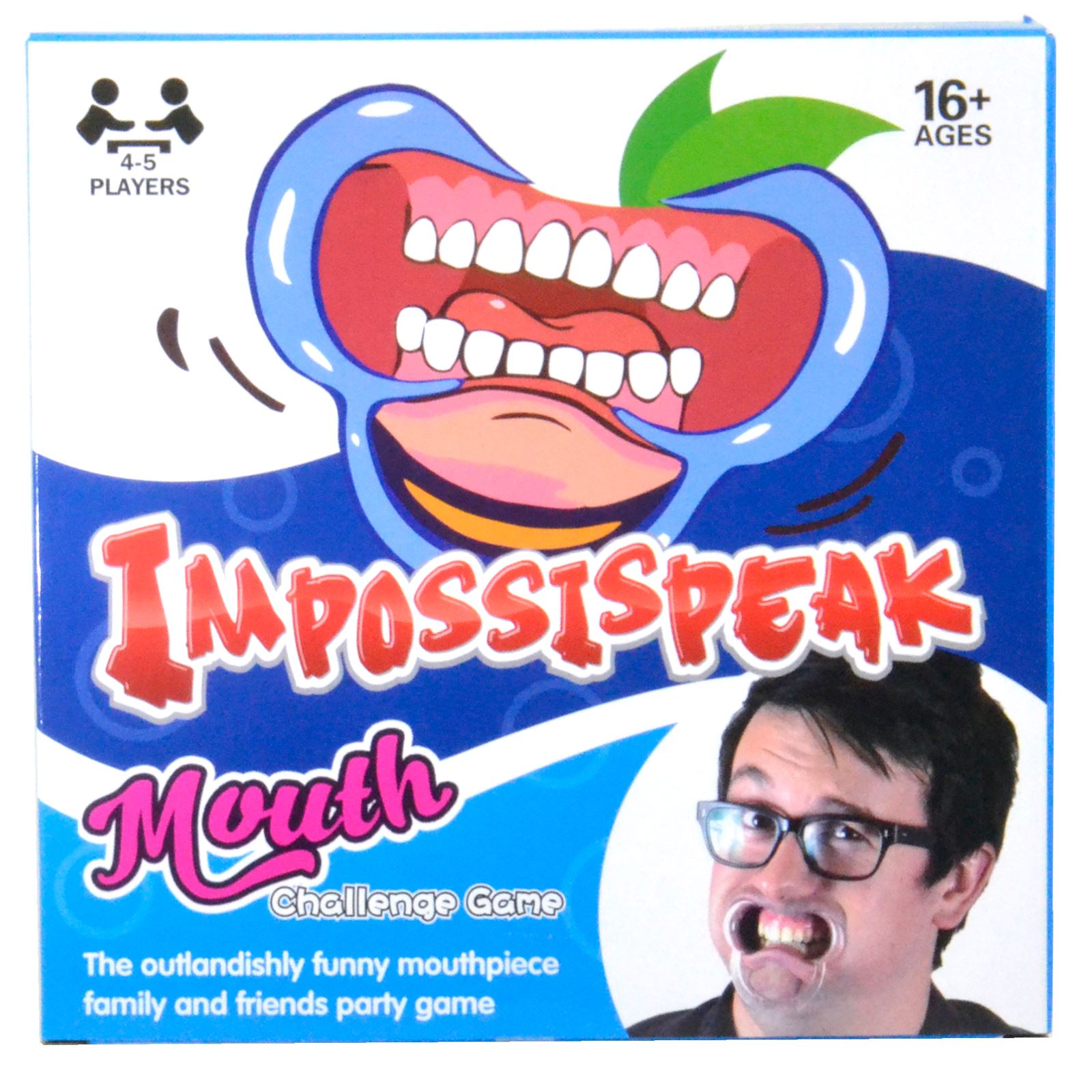 Impossispeak Party Mouthpiece Speak Out Adult Board Mouth Challenge Game