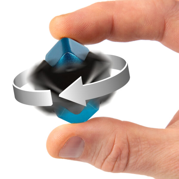 bopster Fidget Cube Spinner - Black and Blue