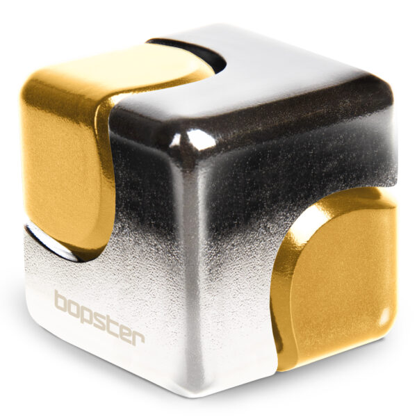bopster Fidget Cube Spinner - Silver and Gold