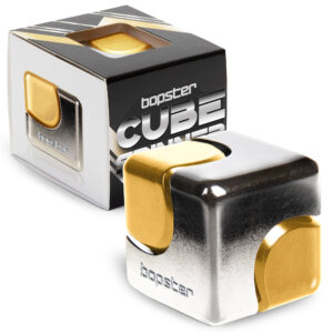 bopster Fidget Cube Spinner - Silver and Gold