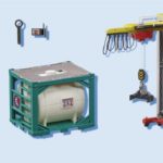 Playmobil City Action 70770 Electric Cargo Crane with Container, Built-in Motor, for Children Ages 4+