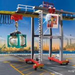 Playmobil City Action 70770 Electric Cargo Crane with Container, Built-in Motor, for Children Ages 4+