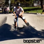 bopster Stunt Scooter Deck 360 Swivel Spin | Lightweight Freestyle Sport Scooters with 50cm Wide Bar | Ideal for Kids, Boys, & Girls Ages 8+ | Blue