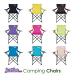 just be...…® Folding Camping Chair - Royal Blue with Dark Blue Trim