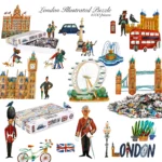 bopster London City Illustrated Jigsaw Puzzle 1000pcs