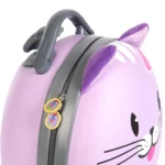 Boppi Tiny Trekker Kids Luggage Travel Suitcase Carry On Cabin Bag Holiday Pull Along Trolley Lightweight Wheeled Holdall 17 Litre Hand Case - Purple Cat