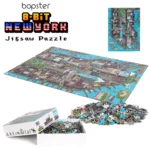 bopster 8-bit New York Pixel Jigsaw Puzzle 500 Pieces for Kids Teens and Adults 51 x 36cm Level 2