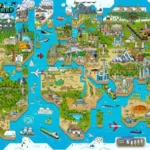 bopster 8-bit World Map Pixel Jigsaw Puzzle 1000pcs