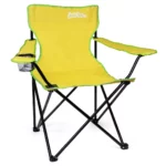 just be...…® Folding Camping Chair - Yellow with Green Trim