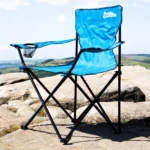 just be...…® Folding Camping Chair - Light Blue with Black Trim