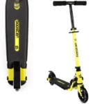 bopster 2 Wheeled Scooter Folding V2 In Line Racing Kick Sport Ride-On Neon Yellow
