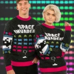 Official Space Invaders Christmas Jumpers for Men Or Women – Ugly Novelty Gifts Xmas Jumper – Retro Gamer Unisex Knitted Sweater Design - Officially Licensed Geek Christmas Jumper
