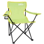 just be...…® Folding Camping Chair - Light Green with Yellow Trim