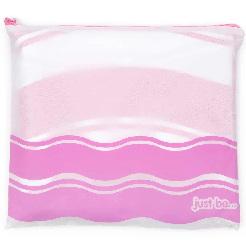 just be… Microfibre Wave Beach Travel Towel – Pink XX Large 200 x 90cm