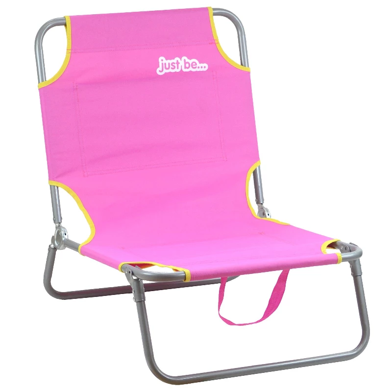 just be……® Beach & Garden Folding Sun Chair Lounger – Pink