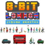 bopster 8-bit London Pixel Jigsaw Puzzle 500 Pieces for Kids Teens and Adults 51 x 36cm Level 2