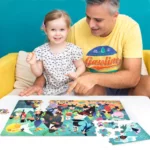 Mideer Kids Fairy Tale Parade Fantasy Jigsaw Puzzle 104 Pieces with Gift Box Extra Thick Cardboard Pcs Carry Handle Take Along Box Children 5-10 years