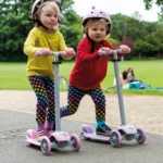 boppi 3-Wheel Kids Toddler Push Scooter | 2 Front Wheels, Ideal for Girls and Boys Aged 3 - 8 Years Old | Purple