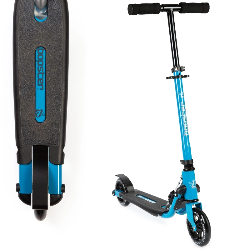 bopster 2 Wheeled Scooter Folding V2 In Line Racing Kick Sport Ride-On Blue