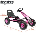 bopster - Pedal Go Kart with Inflatable Tyres 5-8 Years - Pink