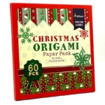 Mideer 60 Piece Christmas Junior Origami Paper Folding Bumper Pack Double Sided Japanese Kami Sculpture with Xmas Bunting, Make Your Own Decorations and Paperchain Design Instructions