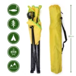 just be...…® Folding Camping Chair - Yellow with Green Trim