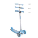 boppi 3-Wheel Kids Toddler Push Scooter | 2 Front Wheels, Ideal for Girls and Boys Aged 3 - 8 Years Old | Blue