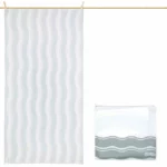 just be... Microfibre Wave Beach Travel Towel - Grey Large 160 x 80cm