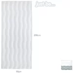just be... Microfibre Wave Beach Travel Towel - Grey XX Large 200 x 90cm