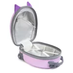 Boppi Tiny Trekker Kids Luggage Travel Suitcase Carry On Cabin Bag Holiday Pull Along Trolley Lightweight Wheeled Holdall 17 Litre Hand Case - Purple Cat