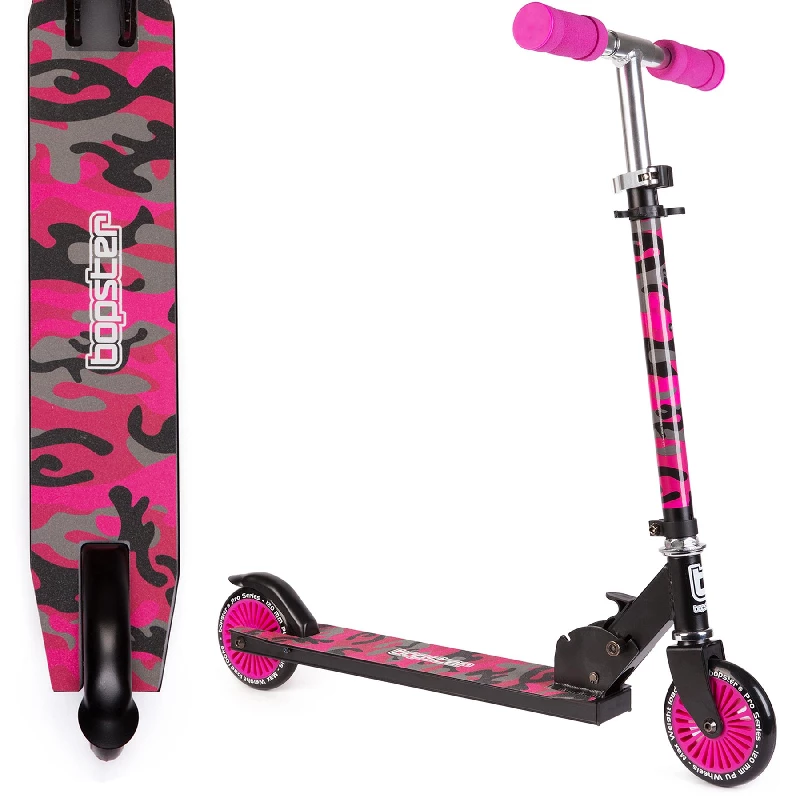 bopster 2 Wheeled Folding Children’s Kick Scooter – Pink Camo