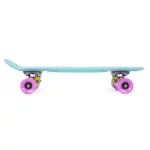 Land Surfer Cruiser Skateboard | Retro 22 Inch Skateboard for Kids & Adults | Penny Board with Carry Bag by Bopster | Ice Blue Board + Ice Purple Wheels