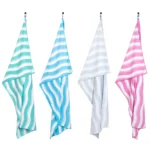just be... Microfibre Wave Beach Travel Towel - Grey Large 160 x 80cm