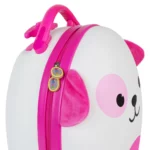 Boppi Tiny Trekker Kids Luggage Travel Suitcase Carry On Cabin Bag Holiday Pull Along Trolley Lightweight Wheeled Holdall 17 Litre Hand Case - Pink Dog