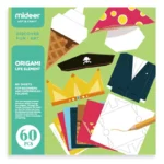 Mideer 60 Piece Kid’s Origami Paper Folding Junior Bumper Pack with Kami Paper Sculpture Instruction Booklet - Life Elements
