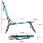 just be...…® Beach & Garden Folding Sun Chair Lounger – Light Blue