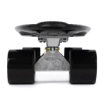 Land Surfer Cruiser Skateboard | Retro 22 Inch Skateboard for Kids & Adults | Penny Board with Carry Bag by Bopster | Black Board + Solid Black Wheels