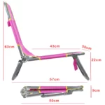 just be...…® Beach & Garden Folding Sun Chair Lounger – Pink