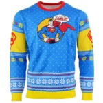 Official Superman Christmas Jumpers for Men Or Women – Ugly Novelty Gifts Xmas Jumper – DC Comics Unisex Knitted Sweater Design - Officially Licensed Geek Christmas Jumper
