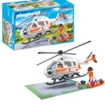 Playmobil Hospital Emergency Helicopter with Landing Pad - City Life 70048
