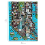 bopster 8-bit New York Pixel Jigsaw Puzzle 180 Pieces for Kids Teens and Adults 57 x 42cm Level 1
