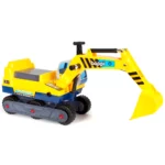 boppi Ride On Children's Digger with Hard-Hat - Yellow